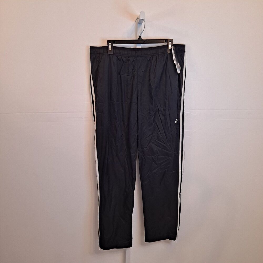 Adidas Essentials Woven 3-Stripe Pants Men's Size XL Black
